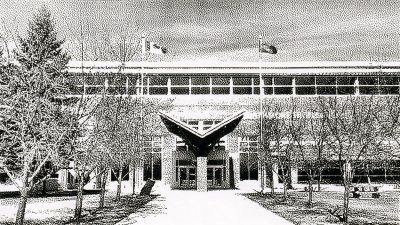 Flying the flags, Strathmore High, Strathmore, AB, 2026-03-22