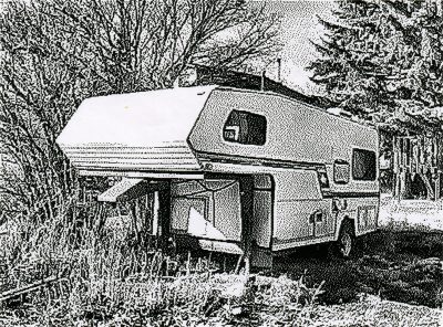 Fungible travel trailer, Barons, AB, 2026-03-07