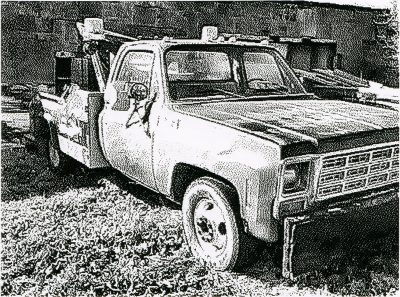 Retired tow truck, Barons, AB, 2026-03-07