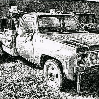 Retired tow truck, Barons, AB, 2026-03-07
