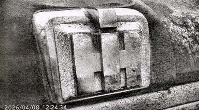 IH badge up close, The Old House, Sunnyridge Farm, Alberta, 2026-04-08